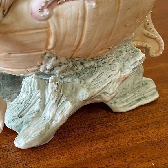 Vintage RARE One of a kind Porcelain Ceramic Goddess on a Ship Decor Art - Picture 2 of 16